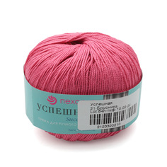 Пряжа Пехорка Успешная 50 г, 220 м (мерсеризованный хлопок) (21-Брусника), 10 мотков