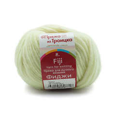 Пряжа из Троицка Фиджи 50 г, 95 м (меринос, хлопок) (193 светлый салат), 5 мотков