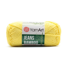 Пряжа YarnArt Jeans bamboo, 50 г, 150 м (бамбук, полиакрил) (104 жёлтый), 10 мотков