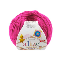 Пряжа Alize Cotton Gold Hobby new 50г, 165м (хлопок, акрил) (149 фуксия), 10 мотков