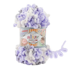 Пряжа Alize Puffy Fine Color 100 г, 14,5 м (100% микрополиэстер) (6372), 5 мотков