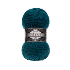 Пряжа ALIZE Superlana Midi 100 г, 170 м (шерсть, Aкрил) (212 петрольный), 5 мотков
