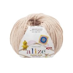 Пряжа Alize Cotton Gold Hobby new 50г, 165м (67 молочно-бежевый), 10 мотков