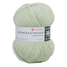 Пряжа Пехорка Ангорская тёплая, 100 г, 480 м (09-Зелёное яблоко), 5 мотков