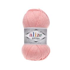 Пряжа ALIZE Extra 100 г, 220 м (100% Aкрил) (363 светло-розовый), 5 мотков