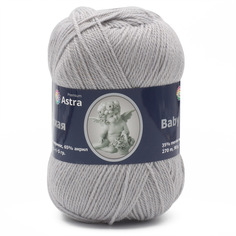Пряжа Astra Premium Детская, 90 г, 270 м (шерсть меринос) (168 светло-серый), 3 мотка