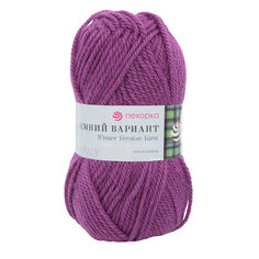 Пряжа Пехорка Зимний вариант, 100 г, 100 м (шерсть) (575 ярко-лиловый), 10 мотков