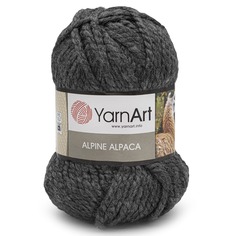 Пряжа YarnArt Alpine Alpaca, 150 г, 120 м (альпака) (436 антрацит), 3 мотка