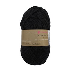 Пряжа Пехорка Осенняя, 200 г, 150 м (шерсть, акрил) (435-Антрацит), 5 мотков
