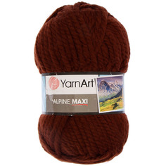 Пряжа YarnArt Alpine Maxi, 250 г, 105 м (шерсть, акрил) (663 коричневый), 2 мотка