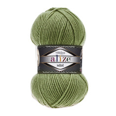 Пряжа ALIZE Superlana Midi 100 г, 170 м (шерсть, Aкрил) (620 оливковый), 5 мотков