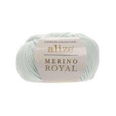 Пряжа Alize Merino Royal 50 г, 100 м (100% шерсть) (522 мята), 10 мотков