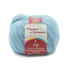 Пряжа из Троицка Фиджи 50 г, 95 м (меринос, хлопок) (05 голубой), 5 мотков