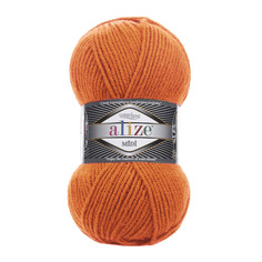 Пряжа ALIZE Superlana Midi 100 г, 170 м (шерсть, Aкрил) (225 оранжевый), 5 мотков