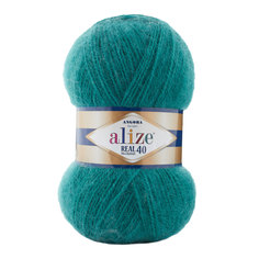 Пряжа ALIZE Angora real 40 100 г, 480 м (шерсть, акрил) (507 античный зелёный), 5 мотков