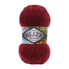 Пряжа ALIZE Burcum Klasik 100 г, 210 м (100% Aкрил) (57 бордовый), 5 мотков