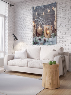 Вертикальное фотопанно на стену JoyArty "Новогодние свечи", 150x200 см
