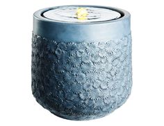 Декоративный садовый мини-фонтан TURKISH CHAMOMILE, тёплая белая LED-подсветка, 35х37 см Kaemingk