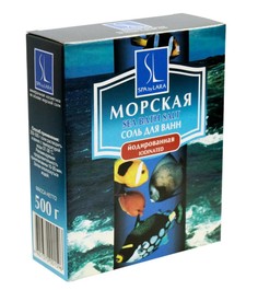 Соль для ванн SPA by LARA морская йодированная 500 гр, 7 шт