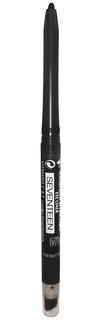 Карандаш автоматический Seventeen Twist Liner с точилкой для век + спонж 02 Черный, 0,28 г