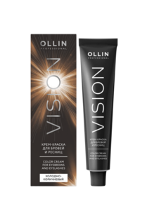 Крем-краска для бровей и ресниц Ollin Professional - Холодно-коричневый, 20 мл