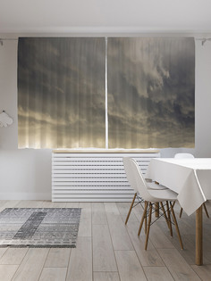 Шторы с фотопечатью "Небесная вуаль" из сатена, 290х180 см Joy Arty