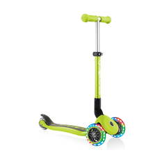 Самокат детский Globber JUNIOR FOLDABLE LIGHTS Зеленый 437-106