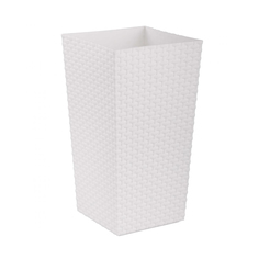 Кашпо напольное Альтернатива Ротанг, 22 x 22 x 41 см, белое Alternativa
