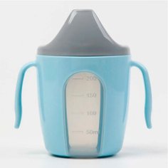 Поильник детский с твёрдым носиком "Lalababy", Protect Me, 200 мл, цвет голубой 7386895