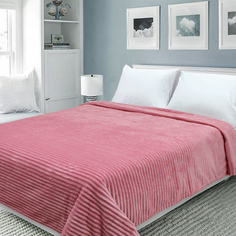 Покрывало 150*200 Happy Family велсофт Волна г/к №21 брусничный