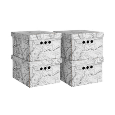 Коробка для хранения Valiant Expedition, складная, 25 x 33 x 18,5 см, набор 4 шт