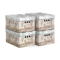 Коробка для хранения Valiant Travelling Air, складная, 25 x 33 x 18,5 см, набор 4 шт
