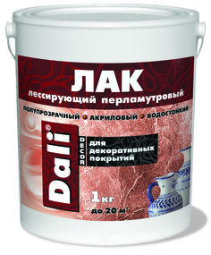 Лак лессирующий перламутровый Dali-Decor, 1 кг, бесцветный