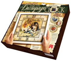 Набор для творчества Shantou Gepai decoupage clock Котята