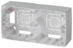 12-6102-03 ЭРА Коробка наклад. монтажа 2 поста, Эра12, алюминий (10/100/800) ERA