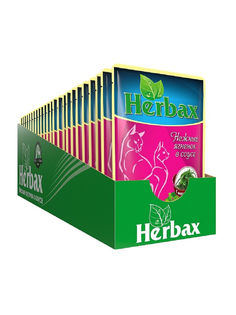Влажный корм для кошек Herbax, нежный ягненок в соусе с морской капустой, 24шт по 100г