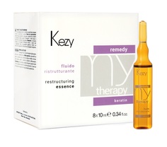 Флюид KEZY реструктурирующий с кератином для волос 8х10мл, Линия MY THERAPY REMEDY KERATIN