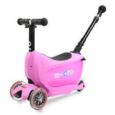 Самокат-беговел детский трехколесный Micro Mini2GO Deluxe Plus Pink