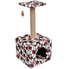Домик для кошек PerseiLine, Столбик куб с площадкой, 35х30х85см, в ассортименте
