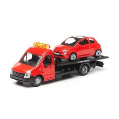 Bburago машинка-эвакуатор 18-31400/5 1:43 Street Fire Flatbed Transport, красный