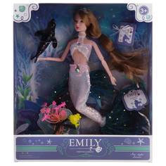 Кукла ABtoys Emily Русалочка (светлое платье, темный хвост), аксессуары, 30см WJ-12677 Jiangsu Holly Everlasting Inc.