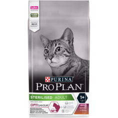 Сухой корм для кошек PRO PLAN Sterilised, утка, печень, 12кг
