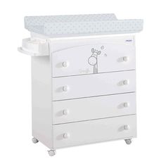 Комод Micuna Sabana пеленальный B-970 white матрасик stars grey
