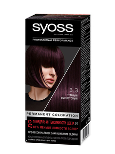 Стойкая крем-краска для волос Syoss Color, 3-3 Темный фиолетовый, 115 мл