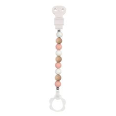 Держатель Nattou для фиксации соски Pacifinder Lapidou white-beige-pink 877619