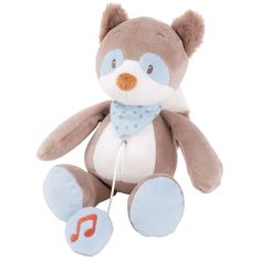 Игрушка мягкая Nattou Musical Soft toy MINI Jim & Bob Енот музыкальная 333085