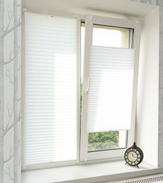 Штора плиссе Delfa df-103499 57x160 см белая