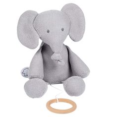 Игрушка мягкая музыкальная Nattou Musical Soft toy Tembo tricot Слоник, 32 см