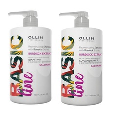 Набор Ollin Professional Basic Line Шампунь с экстрактом репейник восстанавлвающий