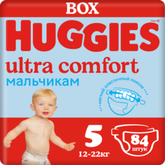 Подгузники Huggies Ultra Comfort для мальчиков р 5 (12-22 кг) 84 шт